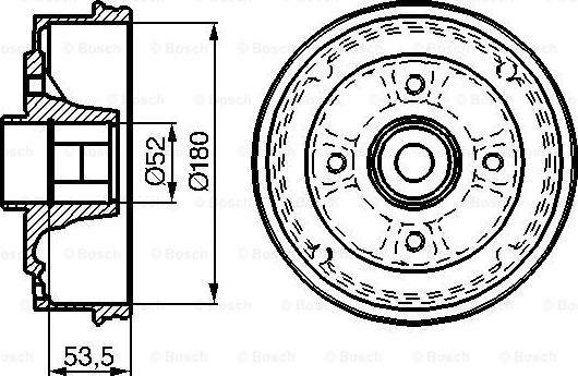 BOSCH 0 986 477 112 - Спирачен барабан vvparts.bg