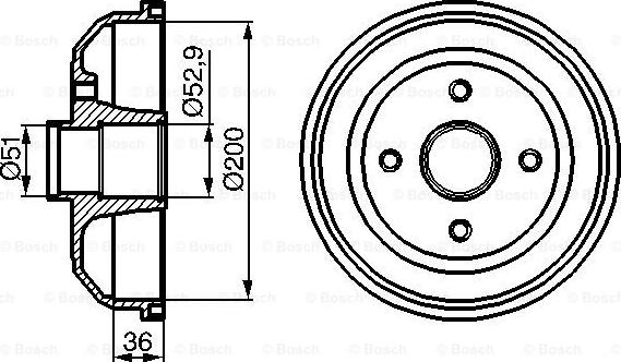 BOSCH 0 986 477 134 - Спирачен барабан vvparts.bg