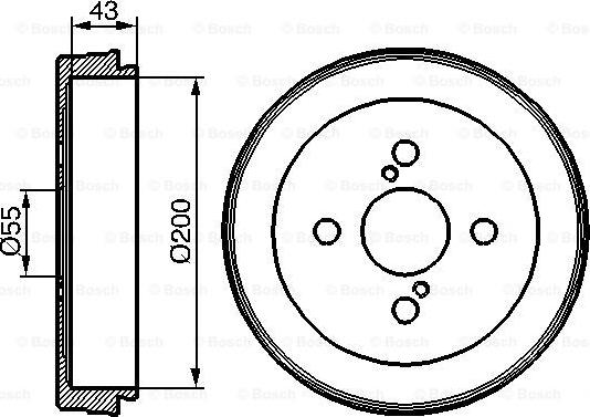 BOSCH 0 986 477 138 - Спирачен барабан vvparts.bg