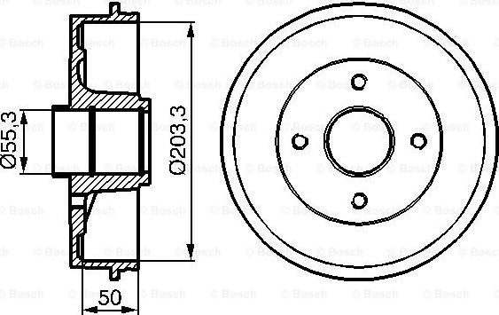 BOSCH 0 986 477 121 - Спирачен барабан vvparts.bg