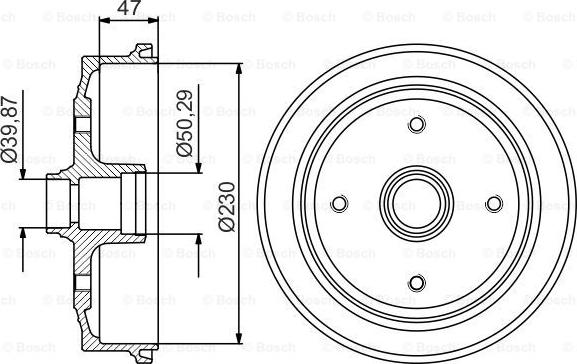 BOSCH 0 986 477 176 - Спирачен барабан vvparts.bg