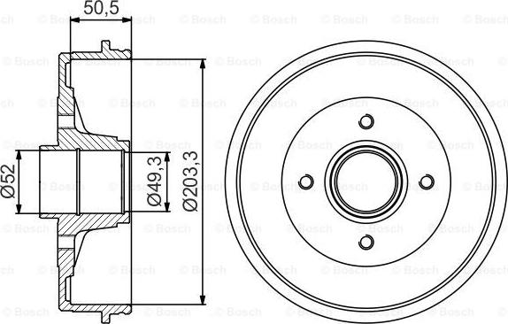 BOSCH 0 986 477 170 - Спирачен барабан vvparts.bg