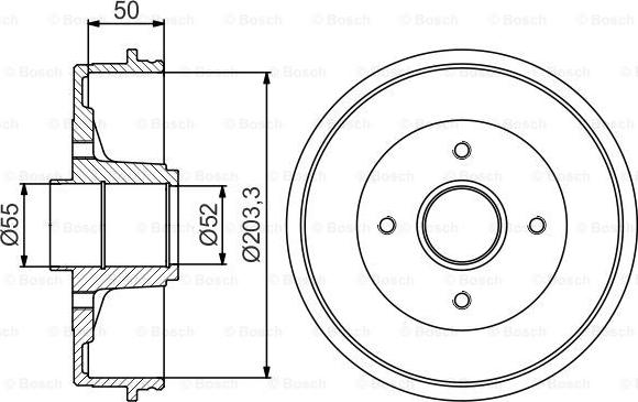 BOSCH 0 986 477 171 - Спирачен барабан vvparts.bg