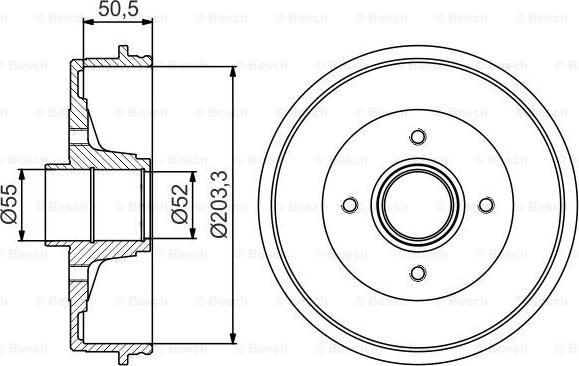 BOSCH 0 986 477 173 - Спирачен барабан vvparts.bg