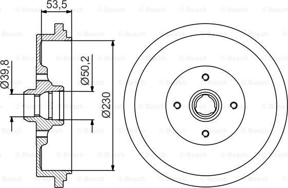 BOSCH 0 986 477 257 - Спирачен барабан vvparts.bg