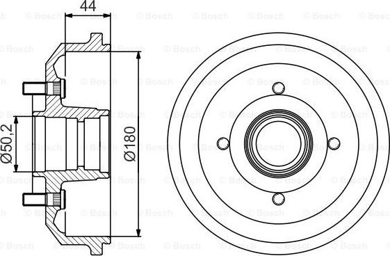 BOSCH 0 986 477 269 - Спирачен барабан vvparts.bg