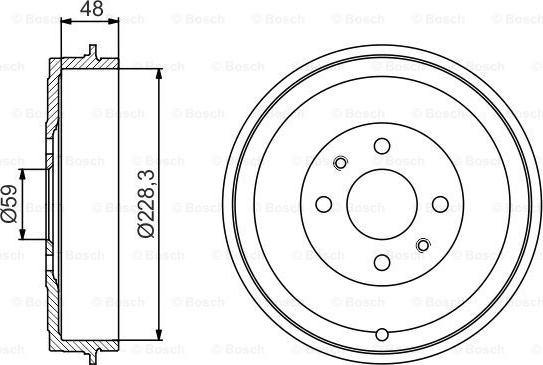 BOSCH 0 986 477 212 - Спирачен барабан vvparts.bg