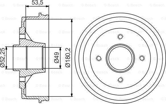 BOSCH 0 986 477 270 - Спирачен барабан vvparts.bg