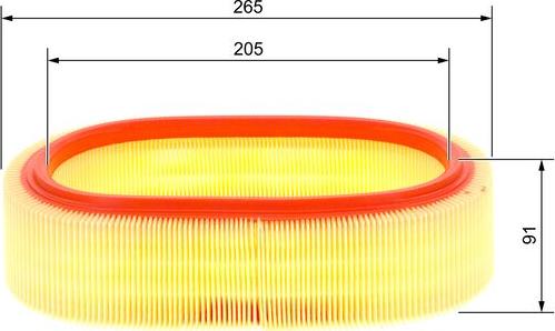 BOSCH 0 986 4B0 027 - Въздушен филтър vvparts.bg