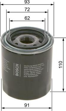 BOSCH 0 986 4B7 044 - Маслен филтър vvparts.bg