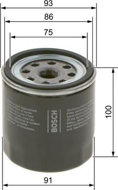 BOSCH 0 986 4B7 046 - Маслен филтър vvparts.bg