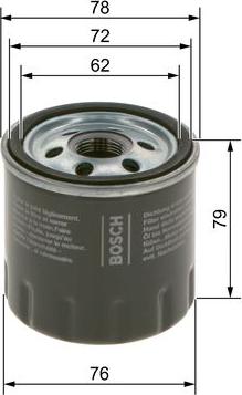 BOSCH 0 986 4B7 043 - Маслен филтър vvparts.bg