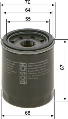 BOSCH 0 986 4B7 063 - Маслен филтър vvparts.bg