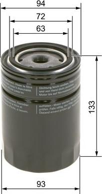 BOSCH 0 986 4B7 020 - Маслен филтър vvparts.bg