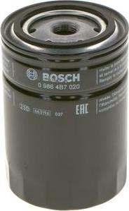 BOSCH 0 986 4B7 020 - Маслен филтър vvparts.bg