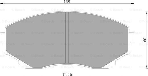 BOSCH 0 986 505 941 - Комплект спирачно феродо, дискови спирачки vvparts.bg