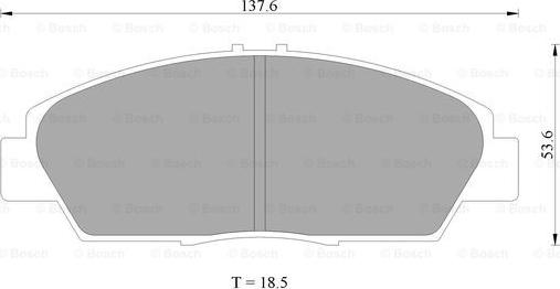 BOSCH 0 986 505 960 - Комплект спирачно феродо, дискови спирачки vvparts.bg