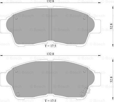 BOSCH 0 986 505 962 - Комплект спирачно феродо, дискови спирачки vvparts.bg