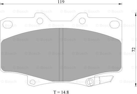 BOSCH 0 986 505 904 - Комплект спирачно феродо, дискови спирачки vvparts.bg