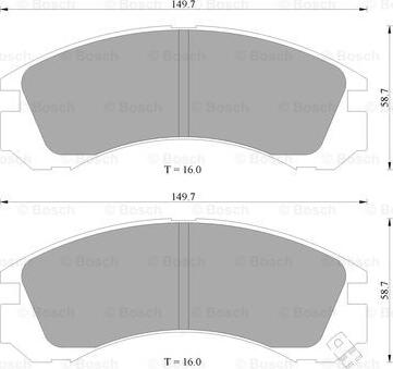 BOSCH 0 986 505 910 - Комплект спирачно феродо, дискови спирачки vvparts.bg