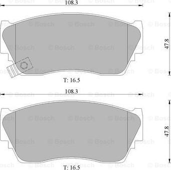 BOSCH 0 986 505 935 - Комплект спирачно феродо, дискови спирачки vvparts.bg