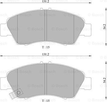 BOSCH 0 986 505 406 - Комплект спирачно феродо, дискови спирачки vvparts.bg