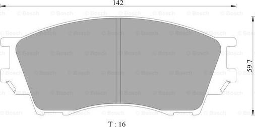 BOSCH 0 986 505 650 - Комплект спирачно феродо, дискови спирачки vvparts.bg