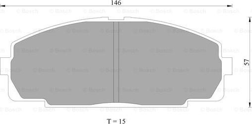 BOSCH 0 986 505 666 - Комплект спирачно феродо, дискови спирачки vvparts.bg