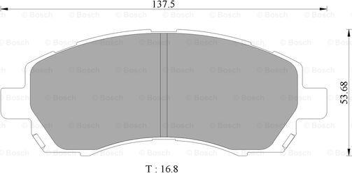 BOSCH 0 986 505 662 - Комплект спирачно феродо, дискови спирачки vvparts.bg