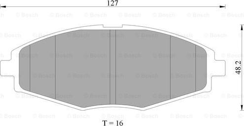 BOSCH 0 986 505 680 - Комплект спирачно феродо, дискови спирачки vvparts.bg