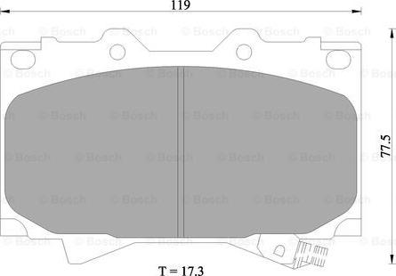 BOSCH 0 986 505 670 - Комплект спирачно феродо, дискови спирачки vvparts.bg