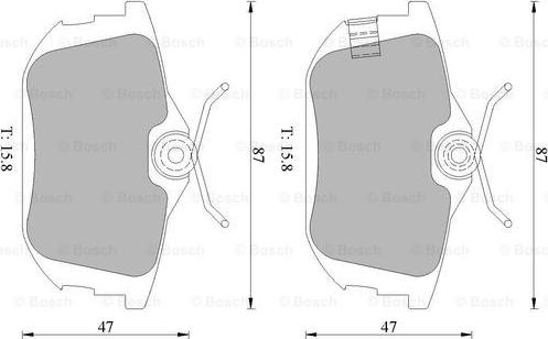 BOSCH 0 986 505 003 - Комплект спирачно феродо, дискови спирачки vvparts.bg