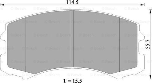 BOSCH 0 986 505 082 - Комплект спирачно феродо, дискови спирачки vvparts.bg