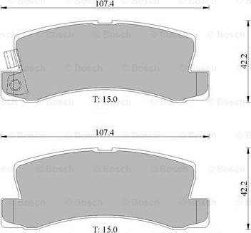 BOSCH 0 986 505 075 - Комплект спирачно феродо, дискови спирачки vvparts.bg