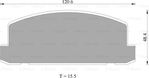 BOSCH 0 986 505 348 - Комплект спирачно феродо, дискови спирачки vvparts.bg