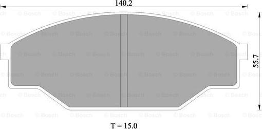 BOSCH 0 986 505 347 - Комплект спирачно феродо, дискови спирачки vvparts.bg