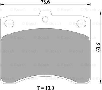 BOSCH 0 986 505 358 - Комплект спирачно феродо, дискови спирачки vvparts.bg