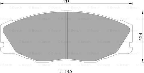 BOSCH 0 986 505 366 - Комплект спирачно феродо, дискови спирачки vvparts.bg