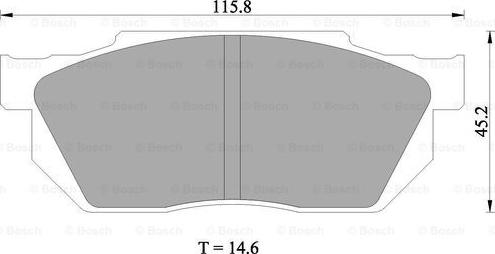 BOSCH 0 986 505 337 - Комплект спирачно феродо, дискови спирачки vvparts.bg