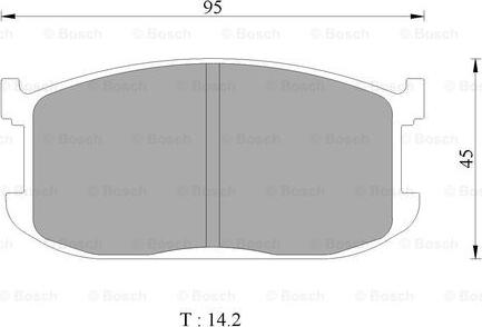 BOSCH 0 986 505 327 - Комплект спирачно феродо, дискови спирачки vvparts.bg