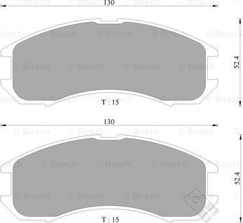 BOSCH 0 986 505 378 - Комплект спирачно феродо, дискови спирачки vvparts.bg