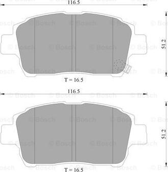 BOSCH 0 986 505 225 - Комплект спирачно феродо, дискови спирачки vvparts.bg