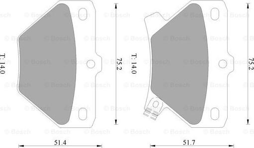 BOSCH 0 986 505 226 - Комплект спирачно феродо, дискови спирачки vvparts.bg