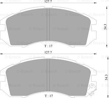 BOSCH 0 986 505 796 - Комплект спирачно феродо, дискови спирачки vvparts.bg