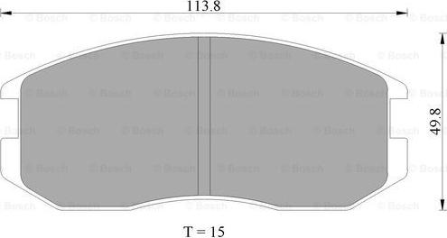 BOSCH 0 986 505 706 - Комплект спирачно феродо, дискови спирачки vvparts.bg