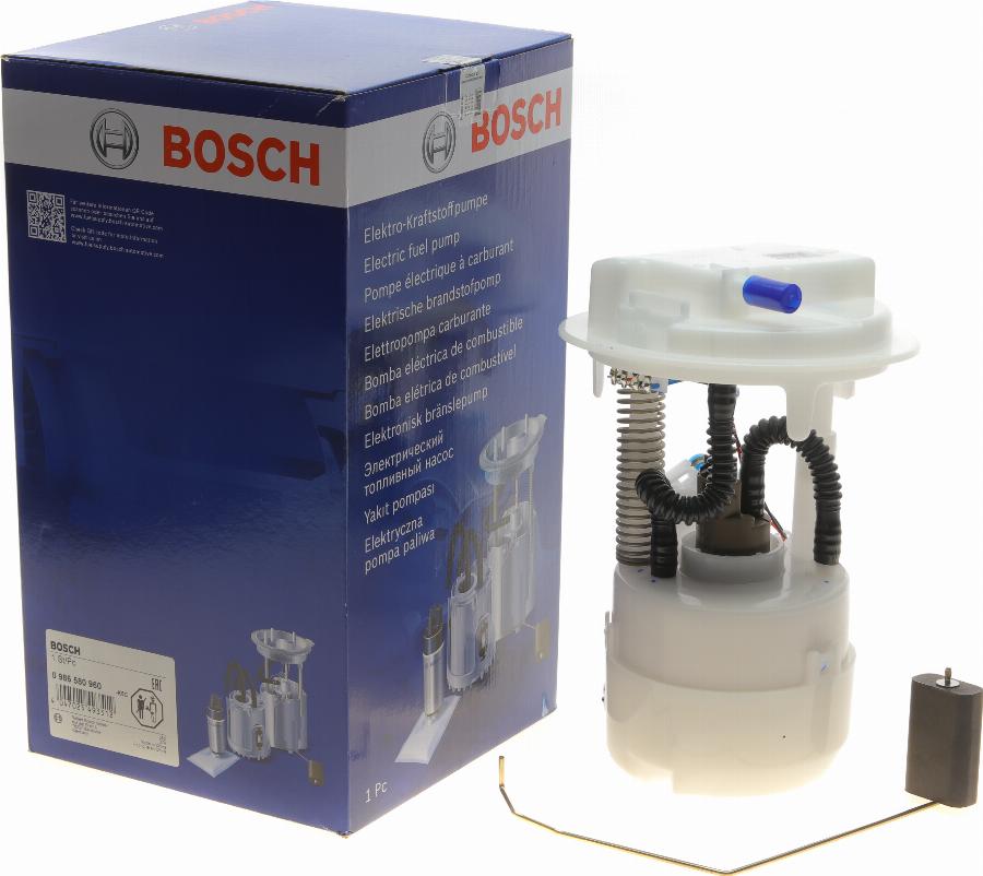 BOSCH 0 986 580 960 - Горивопроводен модул (горивна помпа+сонда) vvparts.bg