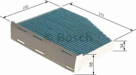 BOSCH 0 986 628 551 - Филтър купе (поленов филтър) vvparts.bg