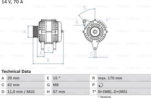 BOSCH 0 986 049 960 - Генератор vvparts.bg