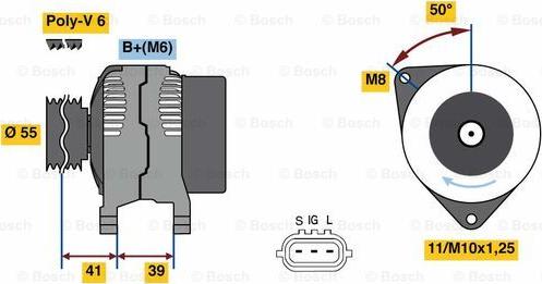 BOSCH 0 986 049 490 - Генератор vvparts.bg