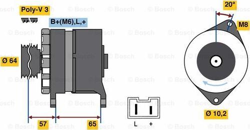 BOSCH 0 986 049 440 - Генератор vvparts.bg